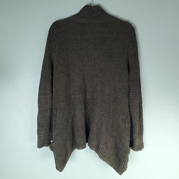 Market & Spruce Womens Olive Green Tabatha Waffle Knit Cardigan Sweater Size XXL - Picture 2 of 5